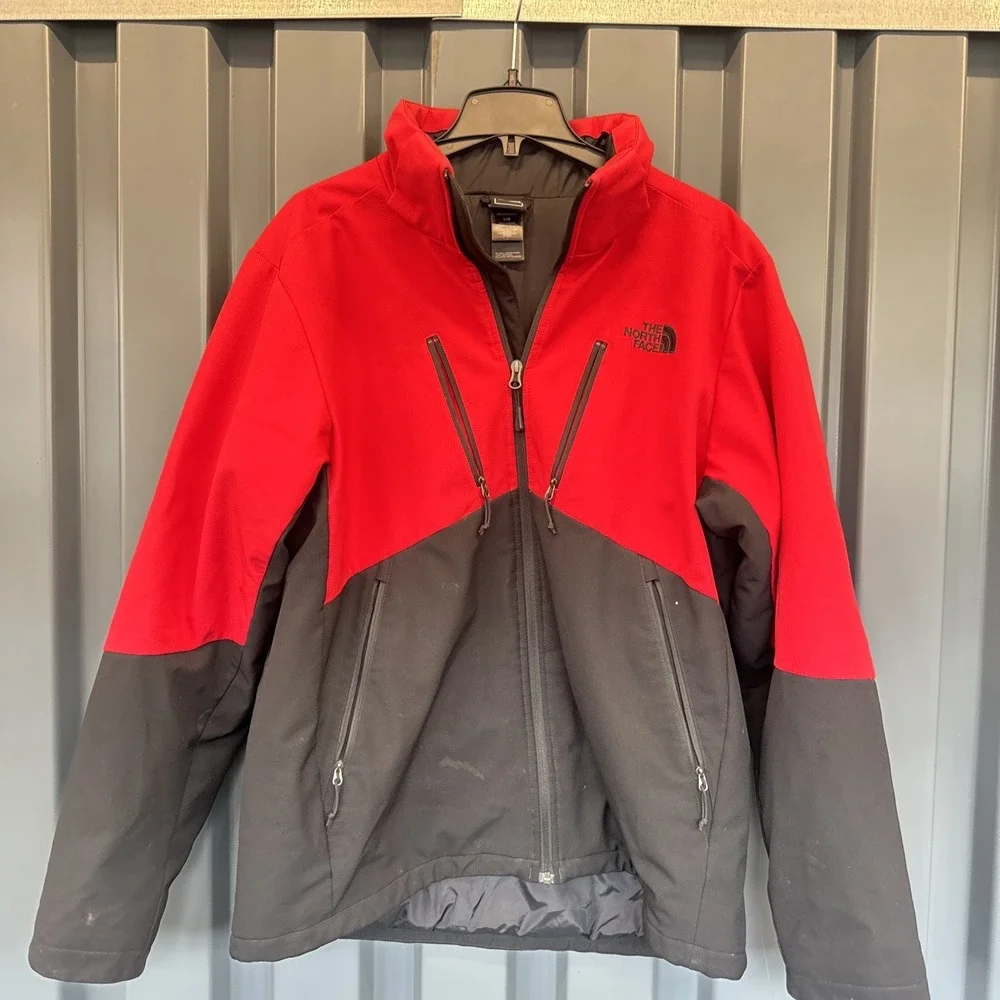 The North Face Apex Elevation Jacket Men's Size large Red Asphalt Grey Full Zip